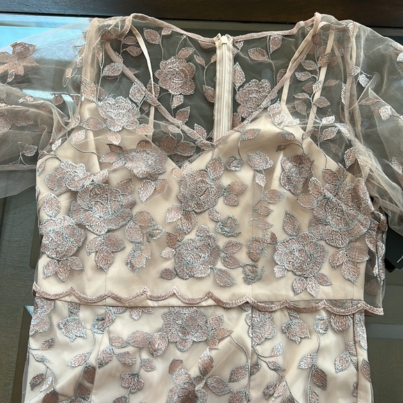 Adrianna Papell Embroidered Floral Mermaid Gown - Picture 9 of 13